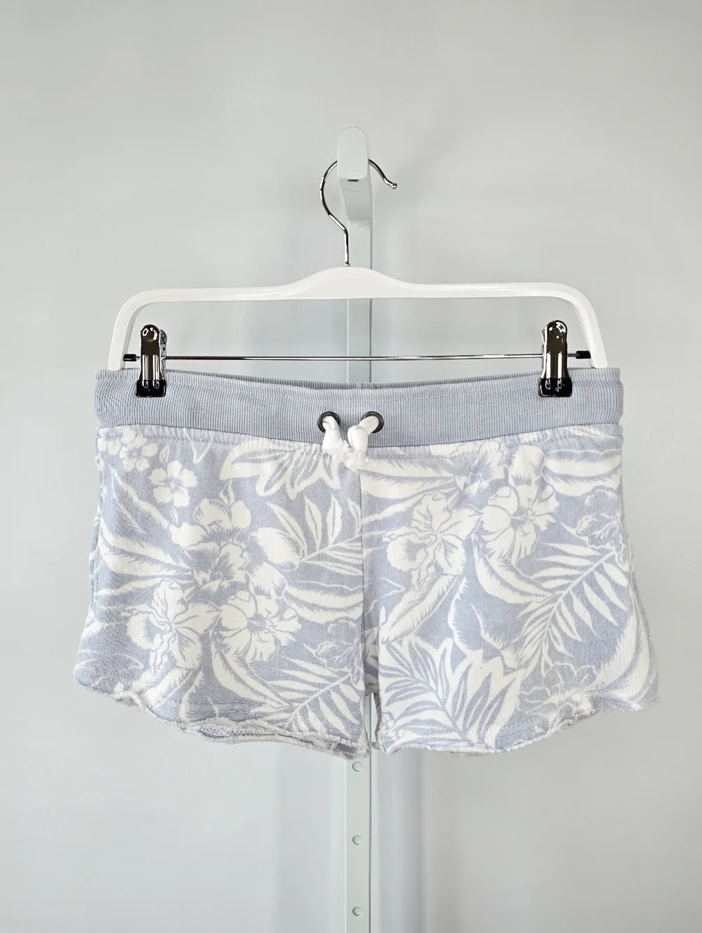 Ocean Drive Tropical Floral Knit Beach Shorts Blue White Size M - Picture 5 of 6